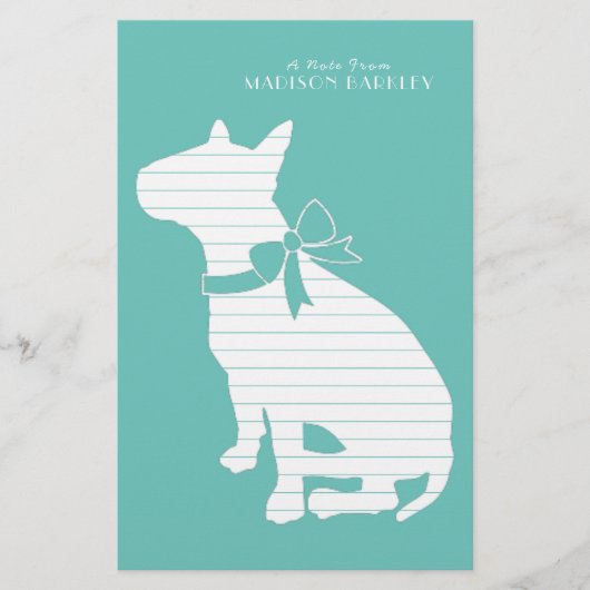 Bull Terrier Doppy Briefpapier (Vorderseite)