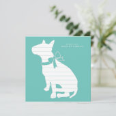 Bull Terrier Doppy Dankeskarte (Stehend Vorderseite)