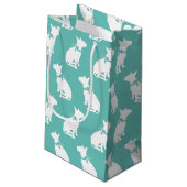 Bull Terrier Doppy Kleine Geschenktüte (Rückseite Schrägansicht)
