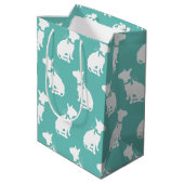 Bull Terrier Doppy Mittlere Geschenktüte (Rückseite Schrägansicht)