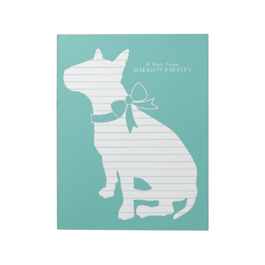 Bull Terrier Doppy Notizblock (Rotiert)