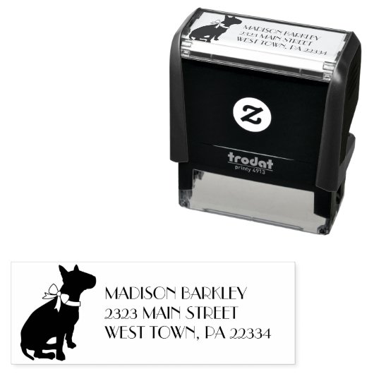 Bull Terrier Doppy Permastempel (Beispiel)