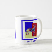 Bull Terrier Eng Dog Silhouette TRBY Vatertag Kaffeetasse (VorderseiteRechts)