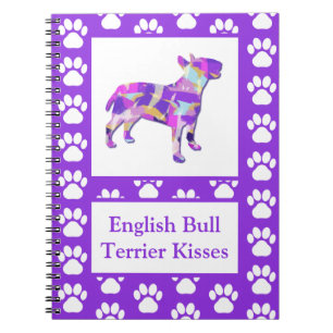 Bull Terrier English Kisses Dog Silhouette PPY&B Notizblock