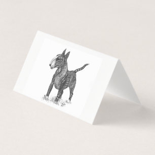 Bull Terrier Faltkarte