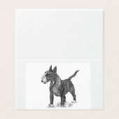 Bull Terrier Faltkarte (Außenseite Aufgefaltet)