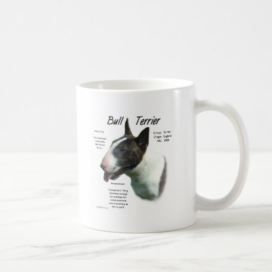 Bull Terrier (farbig) History Design Kaffeetasse (Rechts)