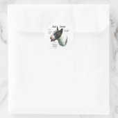 Bull Terrier (farbig) History Design Runder Aufkleber (Tasche)