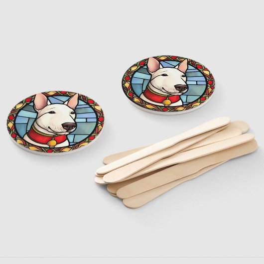 Bull Terrier Festglass Weihnachten Fächer (Non-assembled)