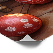 Bull Terrier Fireplace with Christmas Lights Poster (Ecke)