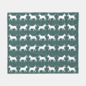 Bull Terrier Fleece Blanket (Vorderseite (Horizontal))