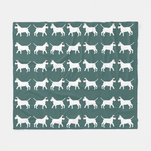 Bull Terrier Fleece Blanket (Vorderseite (Horizontal))