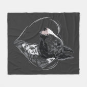 Bull Terrier Fleecedecke (Vorderseite (Horizontal))