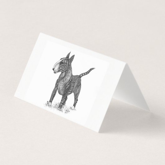 Bull Terrier Folded Card (Vorderseite)