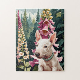 Bull Terrier Foxglove Blume Puzzle