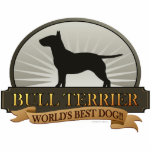 Bull Terrier Freistehende Fotoskulptur<br><div class="desc">Das auffälligste Merkmal des Bull Terrier ist sein Kopf, der von vorne aus als "eiförmig" beschrieben wird, fast flach oben, mit einem römischen Maultier, das gleichmäßig bis zum Nasenende abfällt, ohne Halt. Die einzigartigen dreieckigen Augen sind klein, dunkel und tiefes Set. Der Körper ist voll und rund, während die Schultern...</div>