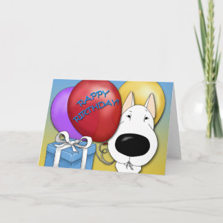 Bull Terrier Geburtstagskarte Karte