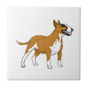 Bull Terrier — gefärbt Fliese