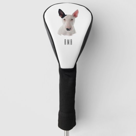 Bull Terrier Golf Headcover (Vorderseite)
