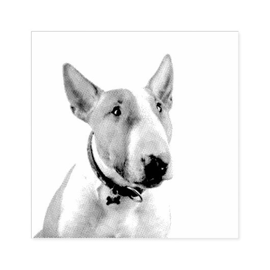 Bull Terrier Gummistempel (Prägung)