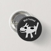 Bull Terrier gut ausgebildet Button (Vorne & Hinten)