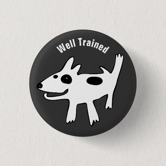 Bull Terrier gut ausgebildet Button (Vorderseite)