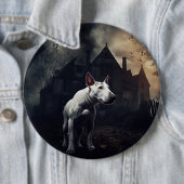 Bull Terrier Halloween Beängstigend Button (Beispiel)