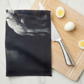 Bull Terrier Halloween Beängstigend Geschirrtuch (Viertel Falte)