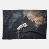 Bull Terrier Halloween Beängstigend Geschirrtuch (Horizontal)