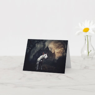 Bull Terrier Halloween Beängstigend Karte