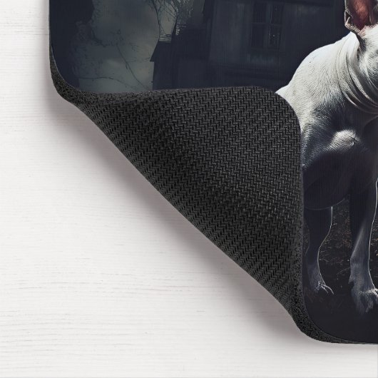 Bull Terrier Halloween Beängstigend Mousepad (Ecke)