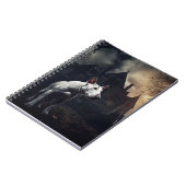 Bull Terrier Halloween Beängstigend Notizblock (Linke Seite)