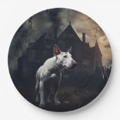 Bull Terrier Halloween Beängstigend Pappteller (Vorderseite)