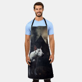 Bull Terrier Halloween Beängstigend Schürze (Getragen)