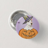 Bull Terrier Halloween Button (Vorne & Hinten)