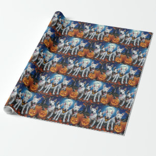 Bull Terrier Halloween Gruselig Geschenkpapier