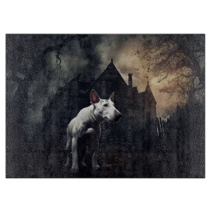 Bull Terrier Halloween Gruselig Schneidebrett