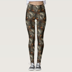 Bull Terrier Halloween Nacht Hunde-Spaß Leggings