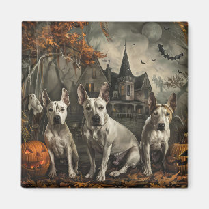 Bull Terrier Halloween Night Doggy Delight Magnet