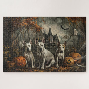 Bull Terrier Halloween Night Doggy Delight Puzzle