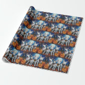 Bull Terrier Halloween Spooky Geschenkpapier (Ungerollt)