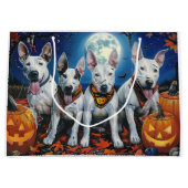 Bull Terrier Halloween Spooky Große Geschenktüte (Vorderseite)