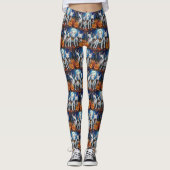 Bull Terrier Halloween Spooky Leggings (Vorderseite)