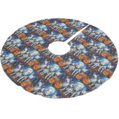 Bull Terrier Halloween Spooky Polyester Weihnachtsbaumdecke (Schrägansicht)