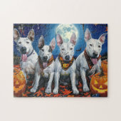 Bull Terrier Halloween Spooky Puzzle (Horizontal)