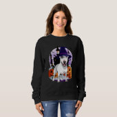 Bull Terrier Happy Halloween Witch Dog Pumpkin Spo Sweatshirt (Vorne ganz)
