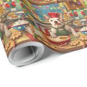 Bull Terrier Holiday Baking: Festliche Weihnachten Geschenkpapier (Rolleneckpunkt)