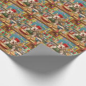 Bull Terrier Holiday Baking: Festliche Weihnachten Geschenkpapier (Ecke)