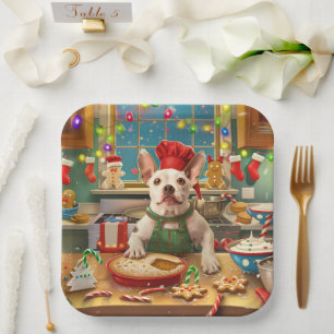 Bull Terrier Holiday Baking: Festliche Weihnachten Pappteller