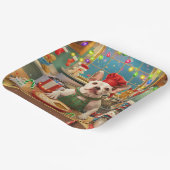 Bull Terrier Holiday Baking: Festliche Weihnachten Pappteller (Gewinkelt)